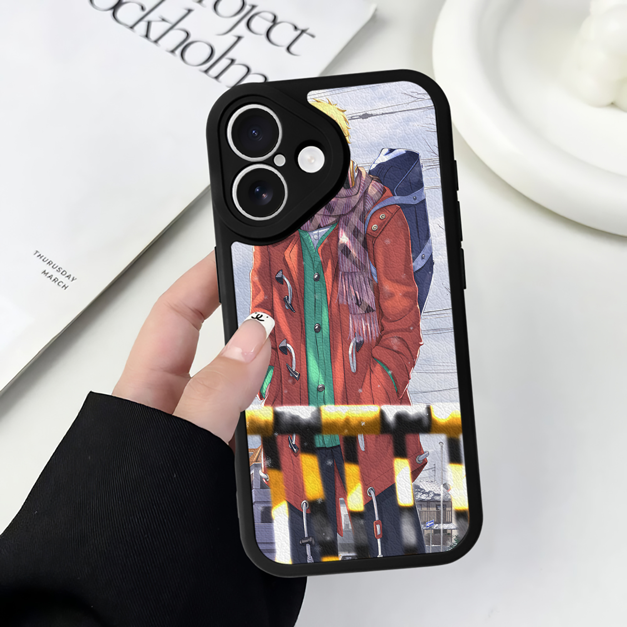 （画像用） ハイキュー!! Haikyu!! 【iPhone 16シリーズ対応】シリコンスマホケース（レザー調） 材質：シリコン